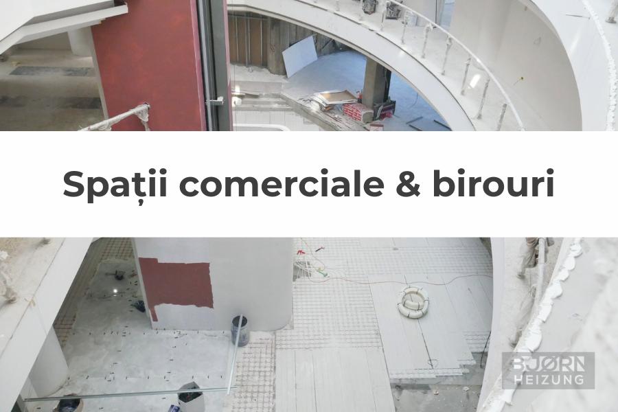 încălzire în pardoseală spații comerciale și birouri sistem uscat Bjorn